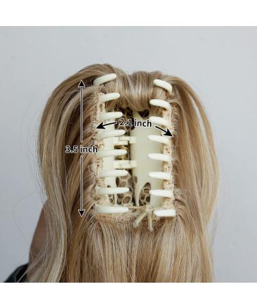 Ponytail Extension Claw Clip 20 Wavy Synthetic Hair Piece for Women - Golden Brown & Bleach Blonde Mix 20 - 27/613 - Buy Online on GoSupps.com