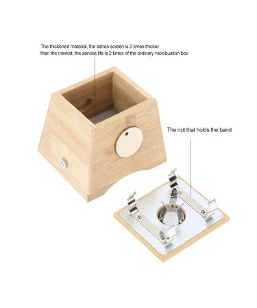 Massage Moxibustion Box - Bamboo Moxa Roller & Tool | 10x10x9 Single Hole for Optimal Relaxation - Buy Online on GoSupps.com