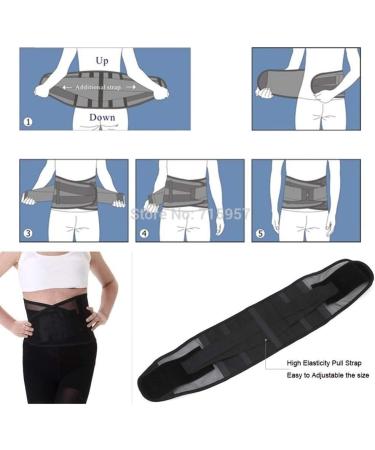 Samnuerly Lumbar Spine Back Support Belt - Breathable Mesh 4 Steel Plate Protection for Men & Women (Size S) | Best Lumbar Support for Pain Relief - Buy Online on GoSupps.com