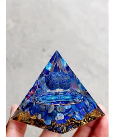 Ycyngcheng Moonstone & Lapis Lazuli Orgone Crystal Pyramid 6CM - Energy Tower for Reiki Chakra Healing and Nature Jewelry - Buy Online on GoSupps.com