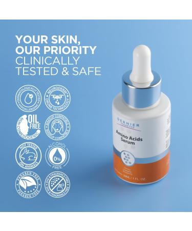 Dernier Amino Acids and Vitamin B5 Face Serum Anti-Aging Night Serum Collagen for Women & Men Hydrating Revitalizing Improves Skin Firmness Elasticity Laxity Thickness and Reduces Wrinkles (1 fl oz) - Buy Online on GoSupps.com