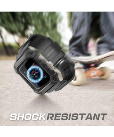 Supcase Unicorn Beetle Pro Apple Watch Series 8/7/6/SE/5/4 45/44mm Case & Band - Rugged Black Protective Strap - Buy Online on GoSupps.com
