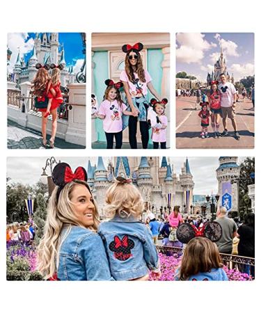 Disney Minnie Mouse Ears Headband Set for Women and Kids - Includes Hair Clips and Scrunchies - Ideal for Birthday Party or Christmas Celebration - Buy Online on GoSupps.com