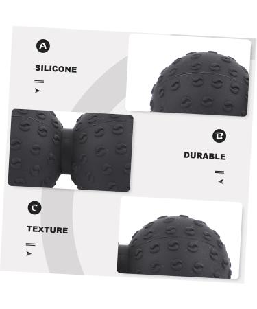 Beavorty Peanut Massage Ball - Acupressure Roller for Feet & Full Body | Muscle Roller & Massage Device | Calf Peel Gel & Lip Gloss 12x6.3cm Black - International Shipping Available - Buy Online on GoSupps.com