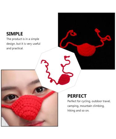 Lurrose Outdoor Nose Masks - Red Protective Covers for Comfort & Safety | 5x5cm Cotton Nose Protection Accessories - Buy Online on GoSupps.com