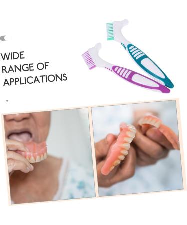 Buy Gogogmy 2-Piece Prosthesis Cleaning Brush | Portable Double-Sided Toothbrush for Dentures & Oral Care - Buy Online on GoSupps.com