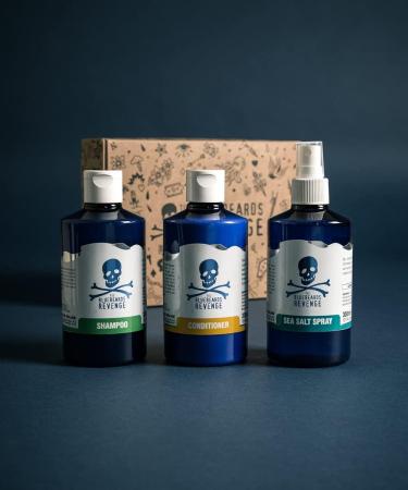 The Bluebeards Revenge Shower & Styling Set Men s 3 piece gift set Includes Shampoo (300ml) Conditioner (300ml) & Sea Salt Spray (300ml) - Buy Online on GoSupps.com