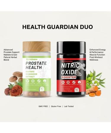 FW ZONE Prostate Support Nitric Oxide Booster Kit Include Turmeric Root Mushroom Blend and Saw Palmetto extracts Designed to Protect and Support Prostate Healthy - 90 Capsules &60capsules - Buy Online on GoSupps.com