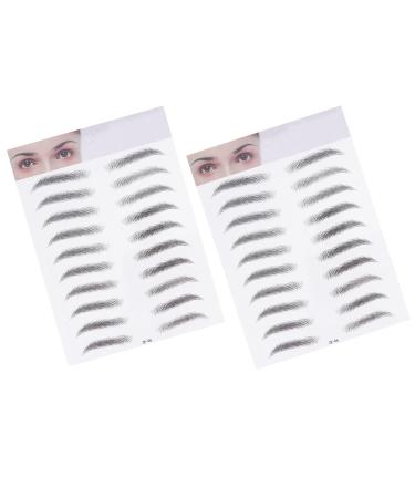 2pi ces Sourcils Artificiels Autocollants Transfert pour Sourcils Naturels Imitation Poils pour Hommes Femmes Type Noir