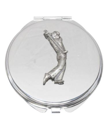 Golfer Compact Mirror Handbag Gift With Free Engraving 156