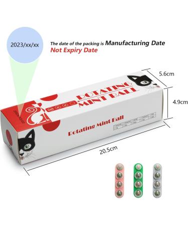 Tohdnc Catnip Balls for Cats - 4 Edible Mint Toys for Healthy Teeth & Extra Energy - Perfect for Kittens! - Buy Online on GoSupps.com