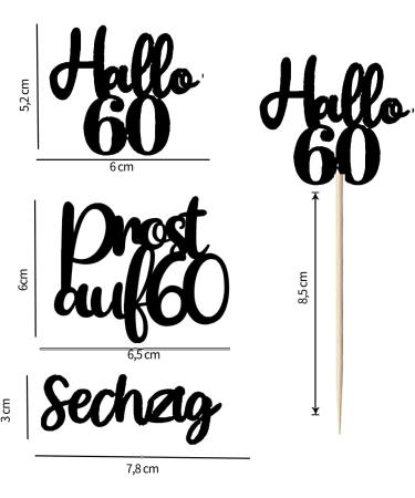 LOINFE Cupcake Toppers Pack of 24 Birthday Cake Toppers Cake Toppers Birthday 60th Gold Cake Toppers for Wedding Birthday Party Cake Decorations - Buy Online on GoSupps.com