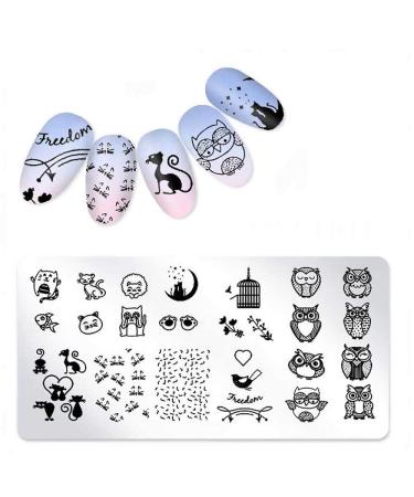 Hongma Nail Stamping Stencils Metal Plates Manicure Nail Art DIY Tool Set MULTIWAY
