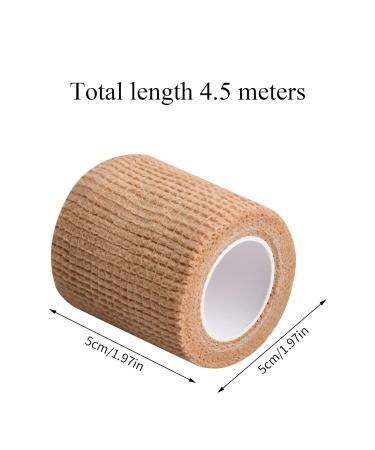 12 Rolls Elastic Cohesive Bandages 5 cm x 4.5 m Breathable Self Adhesive Bandage Non Woven Wrap Tape for Sports Knee Wrists Ankle Sprains Animal Pet Vet (Skin Color) - Buy Online on GoSupps.com