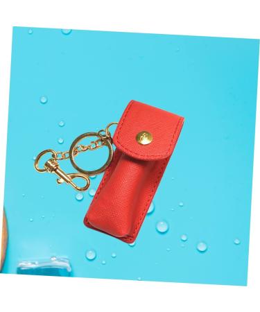  Beatifufu 1 Pc Keychain for Lipstick Case Portable Leather Lipstick Pouch Lipstick Holder Moisturizing Travel Lipstick Storage Keychain Cover - Buy Online on GoSupps.com