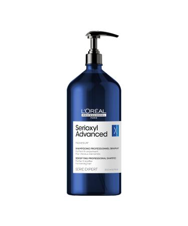 L'Oréal Professionnel, Purifying & Body Shampoo, Thinning Hair & Loss of Density, Silicone-Free, Hair Densifier & Volumizer, Serioxyl Advanced, Serie Expert, 1500ml