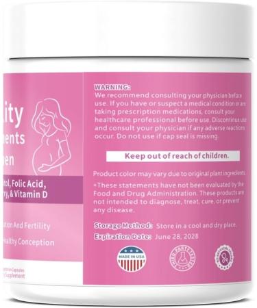 conception for her Fertility Supplements for Women Prenatal Vitamin Support with Myo-Inositol Folate and Chasteberry Supports Hormonal Balance Ovulation & Regular Cycles 90 Capsules - Buy Online on GoSupps.com