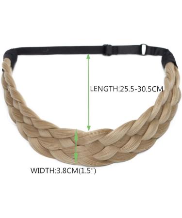 5 Strands Elegant Synthetic Hair Plaited Headband Elastic Hair Band Braid Headwear Hair Scrunchie Headband For Girls Women Accessories Highlighted - Ash Blonde - Buy Online on GoSupps.com