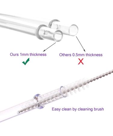 Dakoufish 11 inch Reusable Tritan Plastic Straws with Collapsible Storage Box & Cleaning Brush for 24 oz 30 oz 40oz Jars/Tumblers Pack of 3sets Clear 11 Inch straws and box (3sets) - Buy Online on GoSupps.com