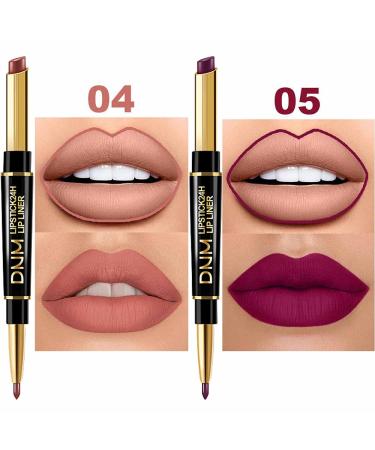 EVPCT 6-Piece Lip Liner and Lipstick Set - Nude, Dark Red Matte, 24-Hour Long-Lasting Lip Kit for Women - Buy Online on GoSupps.com