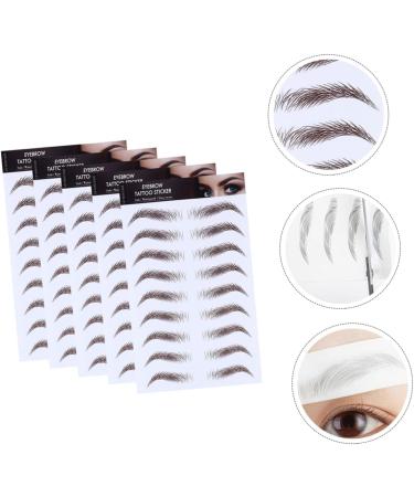 FRCOLOR 10 Pcs Eyebrow Stickers Makeup Gadgets Temporary Makeup Brow Sticker Transfer Stickers Natural 4d 21x15cmx2pcs Brownx2pcs - Buy Online on GoSupps.com
