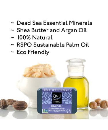Dead Sea Mineral Lavender Soap 3 Pack - 7 oz Bars in Branded Box | Shea Butter, Argan Oil, 21 Essential Minerals | For Acne, Eczema, Psoriasis | All Skin Types - Buy Online on GoSupps.com