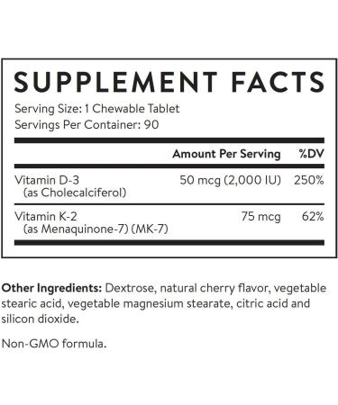 Essential Stacks Sunshine Fuel Chewable Vitamin D3 K2-2000 IU - 90 Tablets (Cherry Flavored) - 3 Month Supply - Buy Online on GoSupps.com