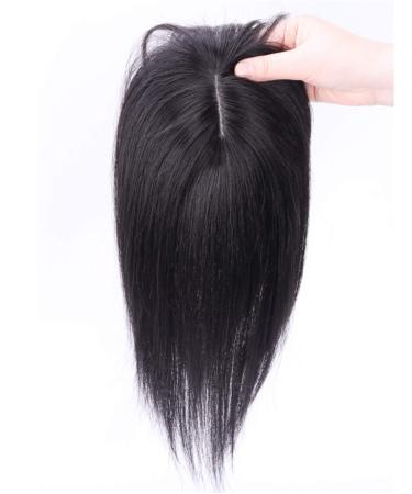 LXUE Realistic Crown Hairpieces with Bangs - Human Hair Clip-in Topper for Women with Hair Loss - 8 Dark Brown 20cm Hairpiece - Buy Online on GoSupps.com
