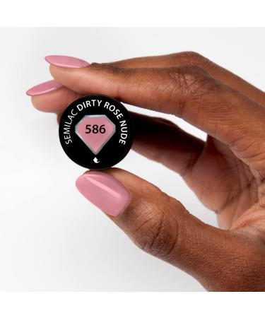 SEMILAC 586 Dirty Rose Nude Nail UV Gel Polish | Long Lasting and Easy to Apply | Soak off UV/Led | Perfect for Home and Professional Manicure and Pedicure 7 ml - Buy Online on GoSupps.com