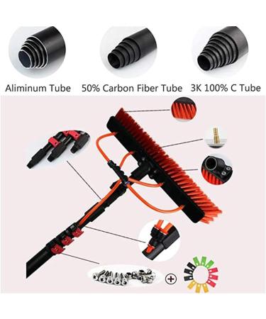 Window Cleaning Pole Water Fed Telescopic/Extendable Brush for Cleaning Conservatory Roof Photovoltaic Panel 10.8M - Buy Online on GoSupps.com