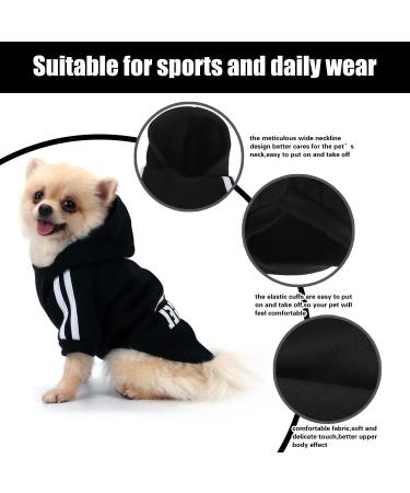 QiCheng&LYS Small Dog Hoodie - Winter Knitted Sweater Coat for Small Dogs (Black S) | International Shipping Available - Buy Online on GoSupps.com
