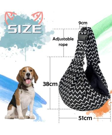 Shop Natuya Hands-Free Dog Carrier Bag - Black Waves for Pets 5-15 lbs | Ideal Cat & Dog Travel Bag with Pockets - Buy Online on GoSupps.com