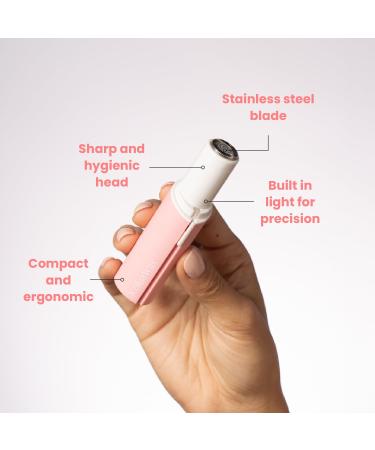 KoluaWax Face Razor for Women - Gentle Nick-Free Facial Hair Removal for Peach Fuzz Eyebrows & Upper Lip - Stainless Steel Blades with Built-in Light - Travel Ready Shaver - Buy Online on GoSupps.com