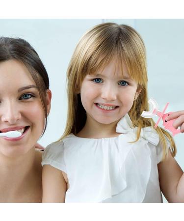 Kids U-Shaped Toothbrush 2-Pack - Soft Silicone Brush Head, Cover, 360 Oral Cleaning - Ages 2-6 - Buy Online on GoSupps.com