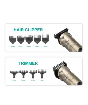 6 in 1 Waterproof Hair Clippers & Beard Trimmer | Adjustable Electric Shaver for Men - Face Nose Ear & Eyebrow Grooming - Buy Online on GoSupps.com