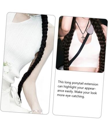 Beavorty braid wig ponytail braid extensions braided hairpiece braided hair extensions for women hairpieces for women braided with hair band braids material Miss strap Fashion 100X8CM Black - Buy Online on GoSupps.com