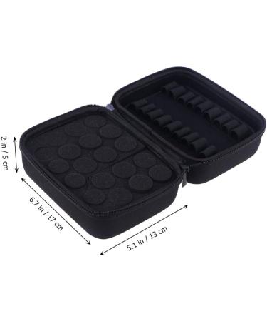 Exceart Essential Oil Carrying Case - Portable Travel Lipstick Bottle Holder Bag in Blue & Black | Ideal for Essential Oils & Makeup - Buy Online on GoSupps.com