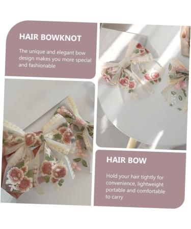 FRCOLOR Embroidered Butterfly Hair Clip Decorative Hair Clips Women's Hair Clips French Hair Clip Hair Clips for Bows Big Hair Bow Women Hair Clips Bride Bow Barrette Back Hair Bow Big Bow - Buy Online on GoSupps.com