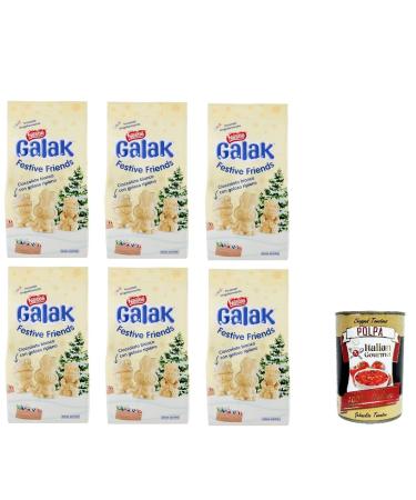 Italian Gourmet E.R. Set of 6 chocolate and white cereal figurines (147g) + 400g Italian gourmet polpa