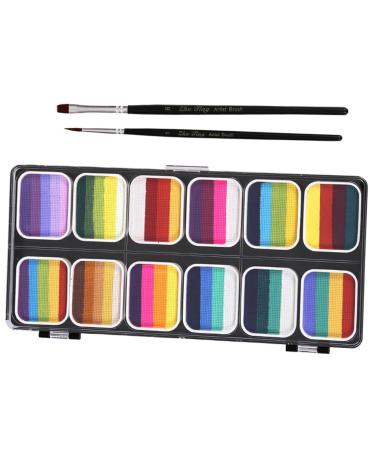 Ipetboom 1 Set makeup set rainbow bars aldult fluorescence major body paint palette for makeup body paint for kids face painting makeup kit water soluble Pigment powder pigment