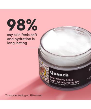 Que_nch Ultra Light Moisturizer - 2% Niacinamide Cherry Blossom & Pearl Extracts | Brightens Calms Anti-Aging | Made in Korea | 50ml - All Skin Types - Buy Online on GoSupps.com