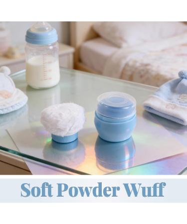 SMASOLO Lot de 2 Distributeurs de Poudre pour B b Rechargeables avec Houppette Bo tes Portables Bleues tanches et L g res pour Soins Peau Sensible en Voyage la Maison - Buy Online on GoSupps.com