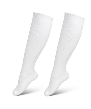 Fencing Socks for Epee Sabre and Foil Thickened Cotton Unisex Protective Fencing Socks for Men and Women White M White