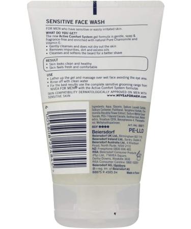 Nivea For Men - Sensitive Cleansing Gel - 100 ml - Buy Online on GoSupps.com