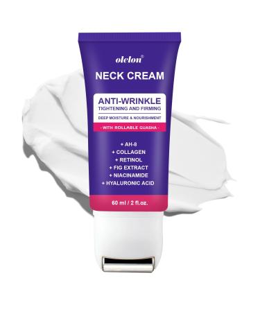 Neck Firming Cream with Roller Neck Cream for Tightening and Firming with Retinol Collagen & Niacinamide to Reduce Wrinkles Tighten Sagging Skin & Lift Jawline Retinol Firming Neck Cream
