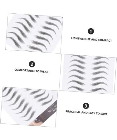 Beavorty 9 Sheets waterproof eyebrow stickers makeup stickers eyebrow transfers stickers Artificial Eyebrow - Buy Online on GoSupps.com