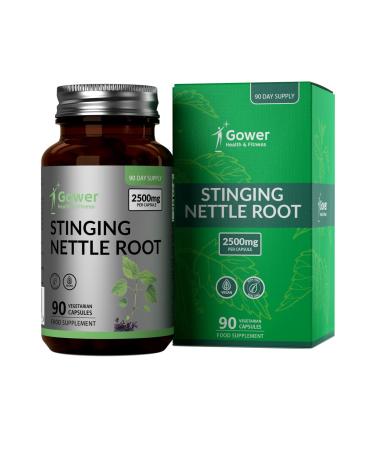 GH Stinging Nettle Root | 90 Nettle Root Capsules - 2500mg per Serving (10:1 Nettle Root Extract) | High Strength Nettle Leaf Supplement | Non-GMO Gluten & Dairy Free | Manufactured in The UK