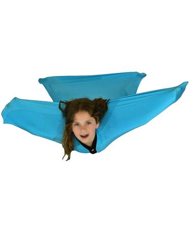 Sensory body sock for children for Autism stretchy deep pressure snuggle sensor cocoon for sensory training in adults and adolescents with special needs (color: Sky Blue M Sky Blue