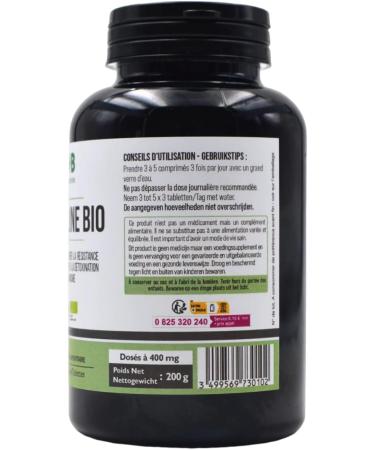 SFB Laboratoires - Organic Spirulina - Super Food - Strengthens the Immune System - 500 tablets - Buy Online on GoSupps.com