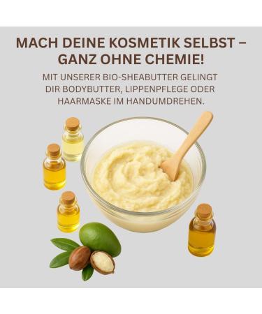 Beurre de karit bio 500 g - Press froid et non raffin - 100 % naturel - V g talien - Pour la peau les cheveux et les cosm tiques DIY - Beurre de soin issu de l'agriculture biologique contr l e - Buy Online on GoSupps.com